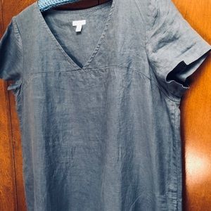 J.Jill  linen dress blue/gray sz L